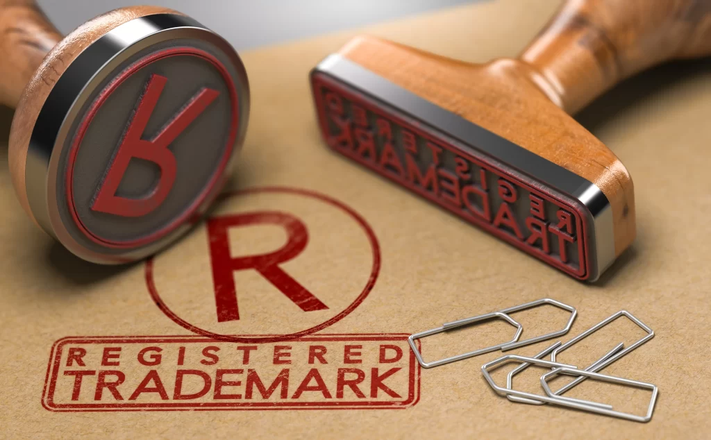 Trademark registration stamps